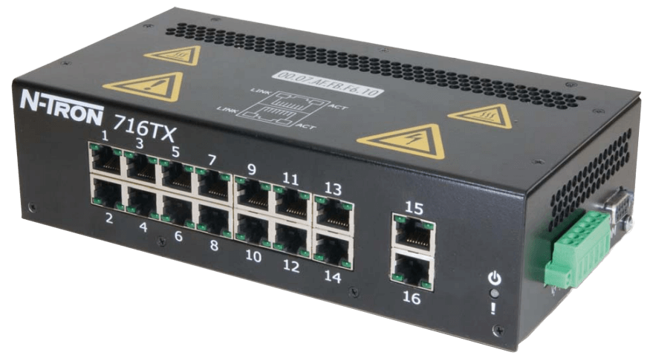 Red Lion Industrial Ethernet Switch, 716TX-HV